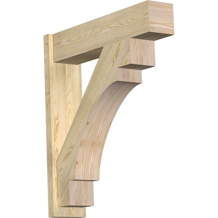 Ekena Millwork Merced Block Rough Sawn Outlooker, Douglas Fir, 8"W x 34"D x 38"H OUT08X34X38MRC05RDF